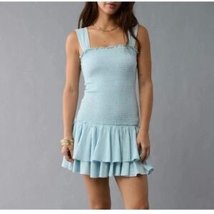 American Eagle Sunchaser Knit Smocked Mini Dress sz XL NWT